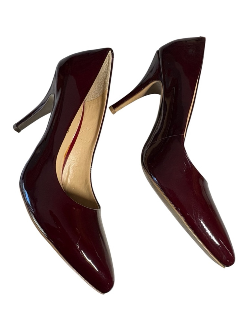 Arturo Chiang Pointed-Toe Pumps. Size 7.5 M. Burgundy